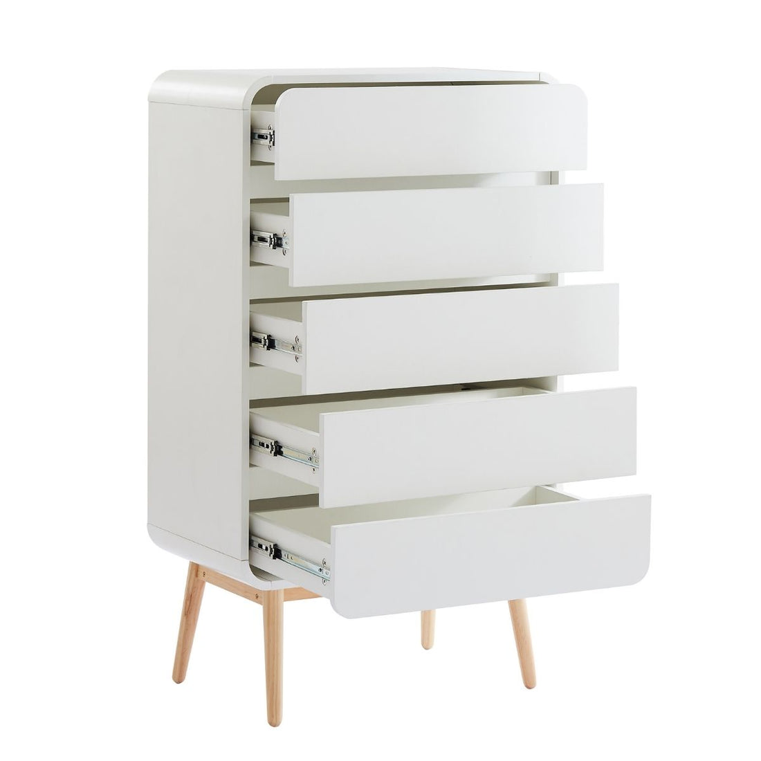 White Modern Retro Tallboy