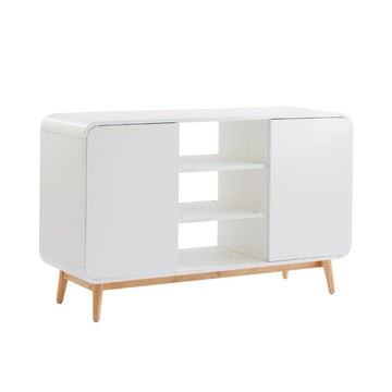 White Modern Retro Sideboard & TV Cabinet