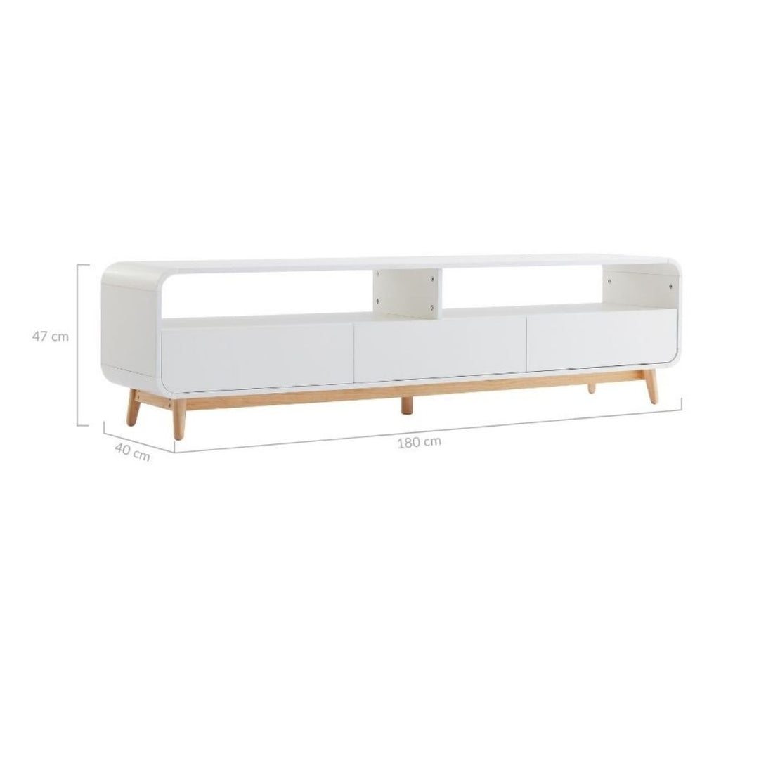 White Entertainment Unit - 180CM