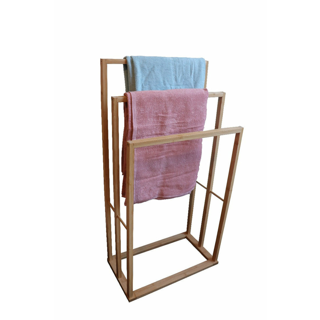 Bamboo Towel Bar Holder Rack 3-Tier