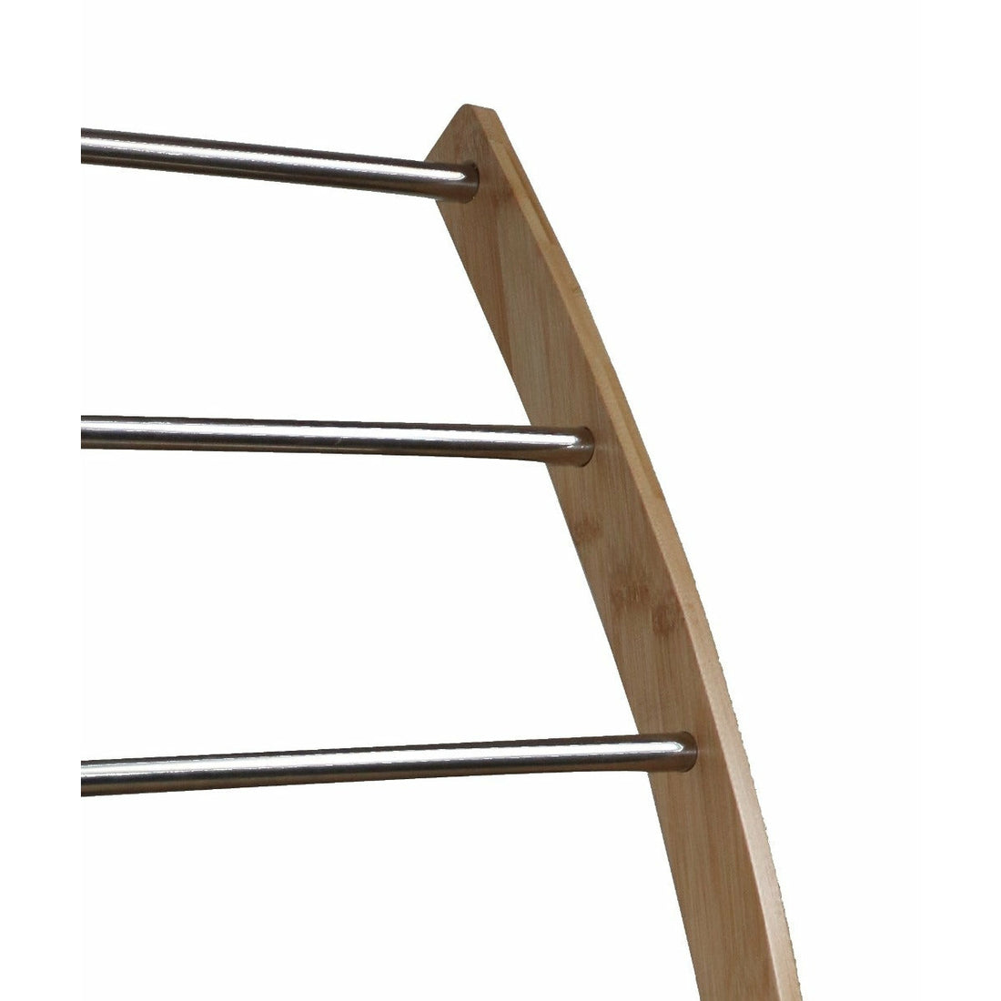 Bamboo Towel Bar Metal Holder Rack 3-Tier