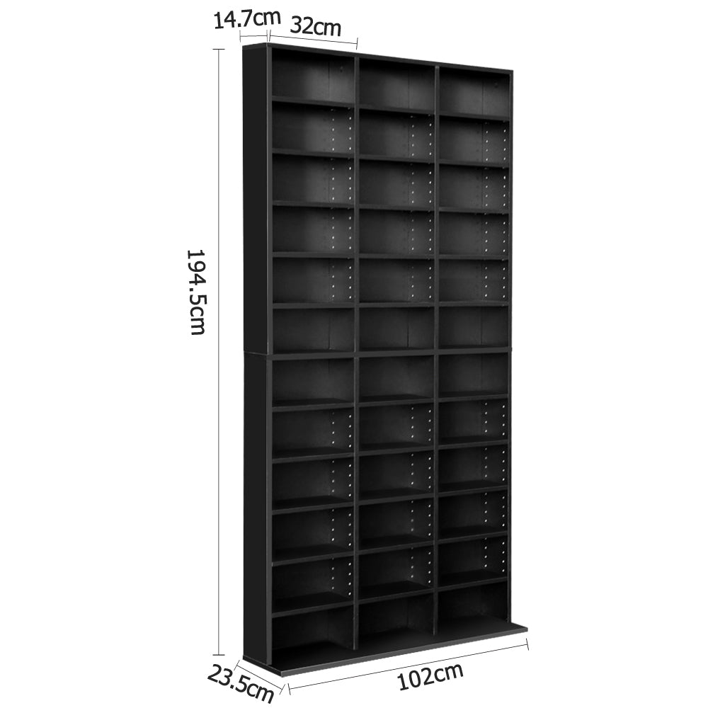 Adjustable Book Shelf Unit - Black