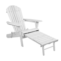 Set of 2 Outdoor Sun Lounge Chairs Patio Furniture Lounger Beach Chair Adirondack