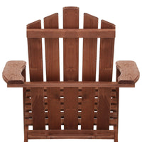 Outdoor Sun Lounge Beach Chairs Table Setting Wooden Adirondack Patio Chair Brown