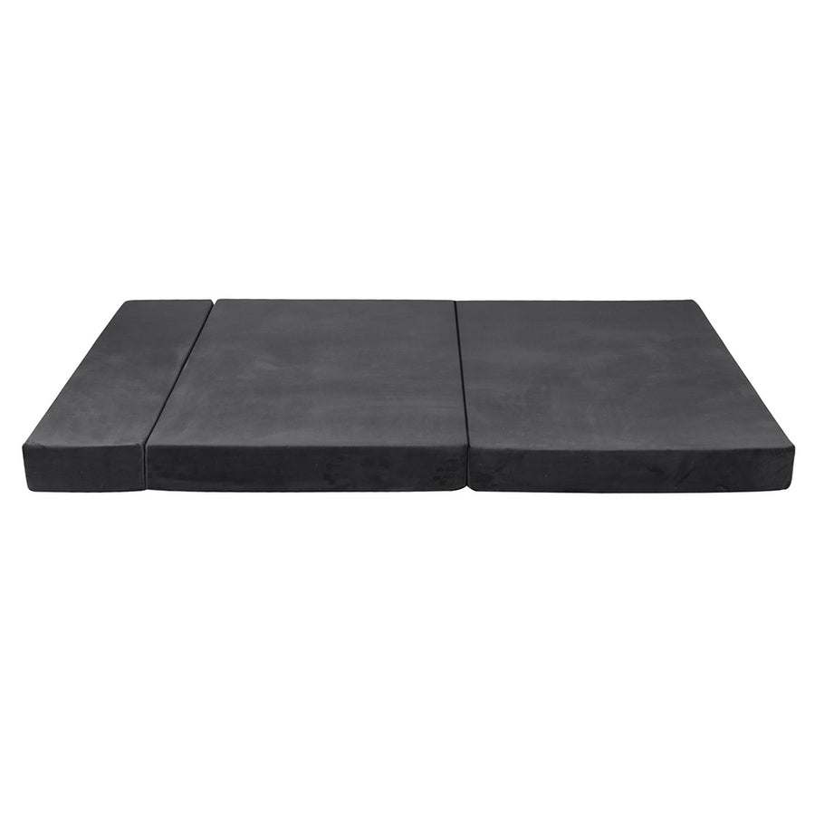 Double Size Folding Foam Mattress Portable Bed - Dark Grey