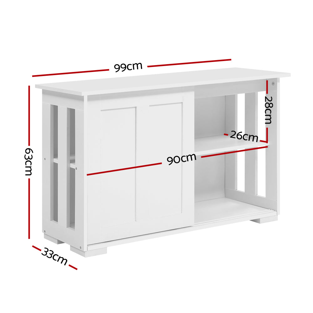 White Sidetable Cabinet With Doors