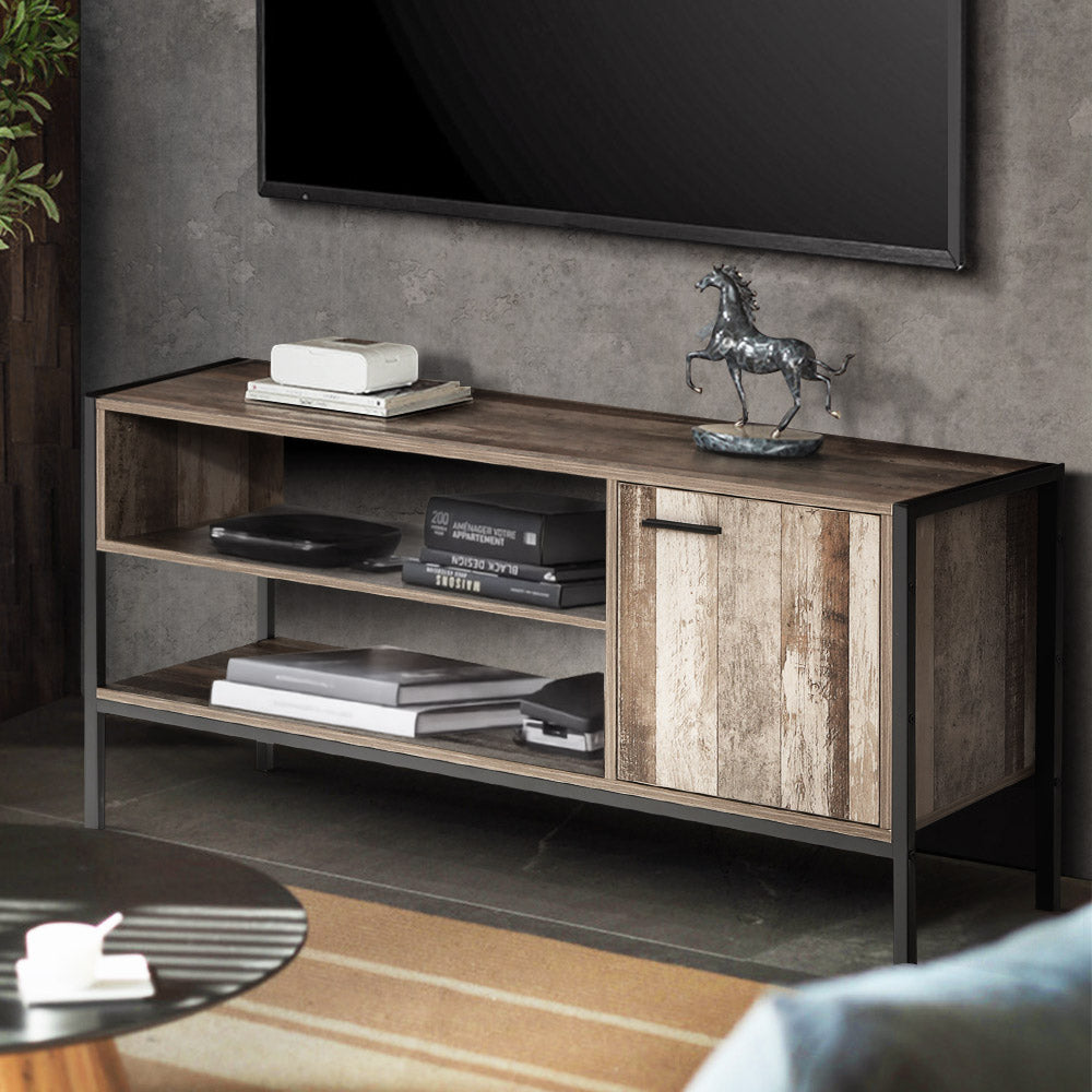 Entertainment Unit Wooden Industrial Rustic - 124cm