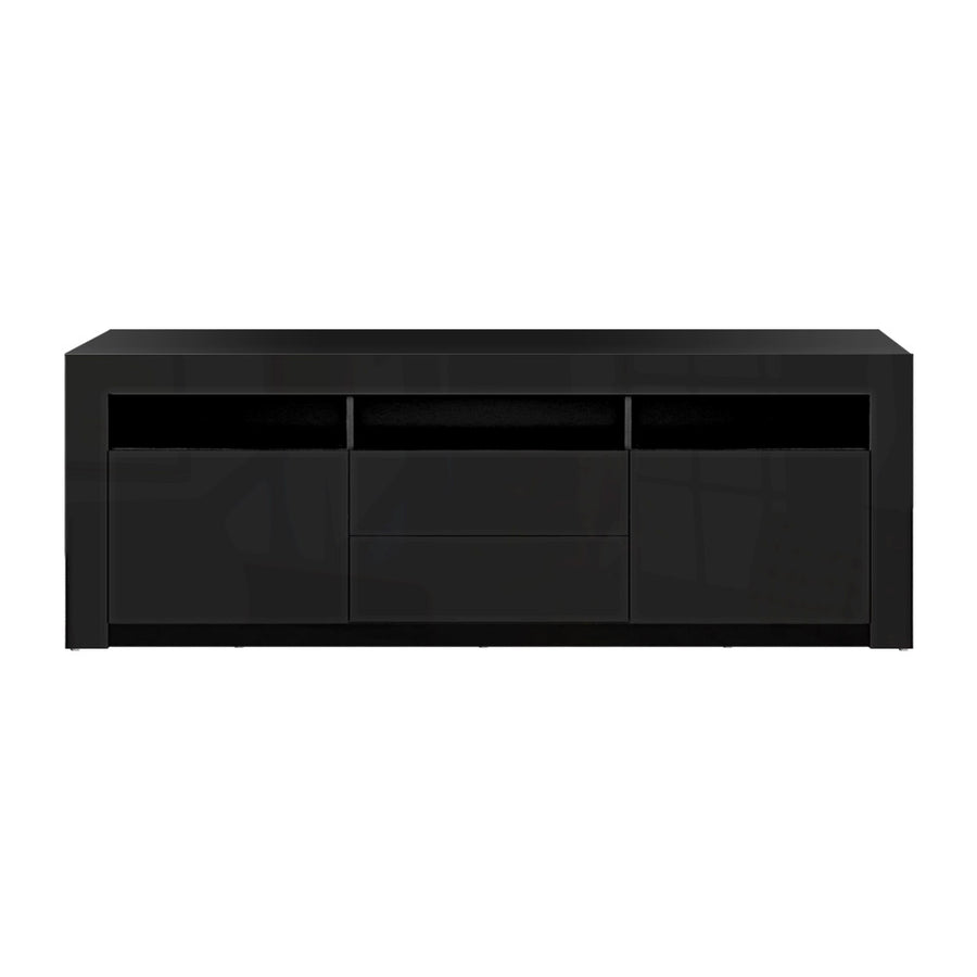 Entertainment Unit RGB LED High Gloss - 200cm Black