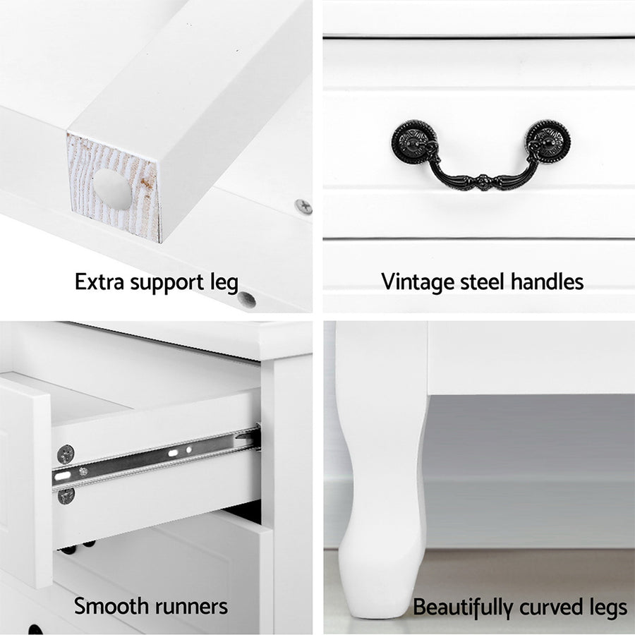 White Chest of Drawers Dresser Table