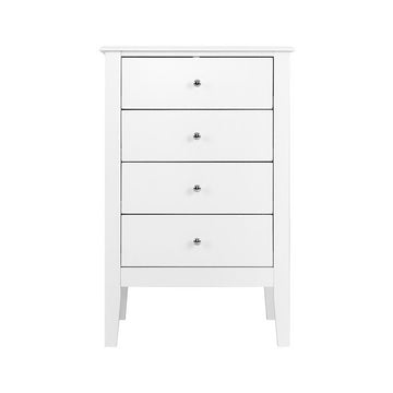 White Chest of Drawers Tallboy Storage Cabinet