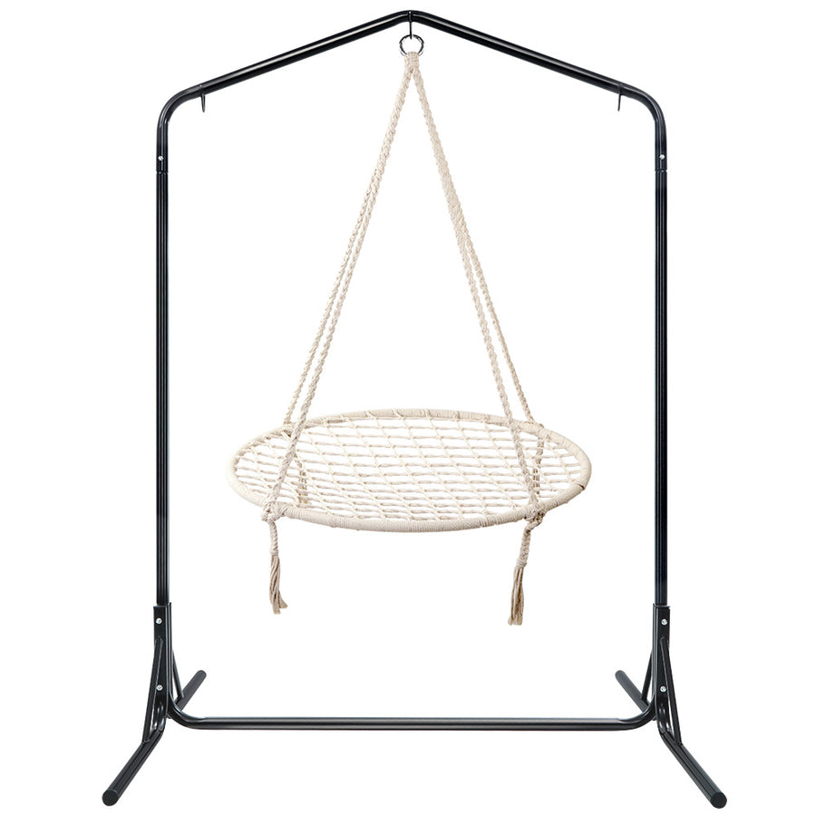 Hammock Chair Kids Swing with Stand 100cm - Cream