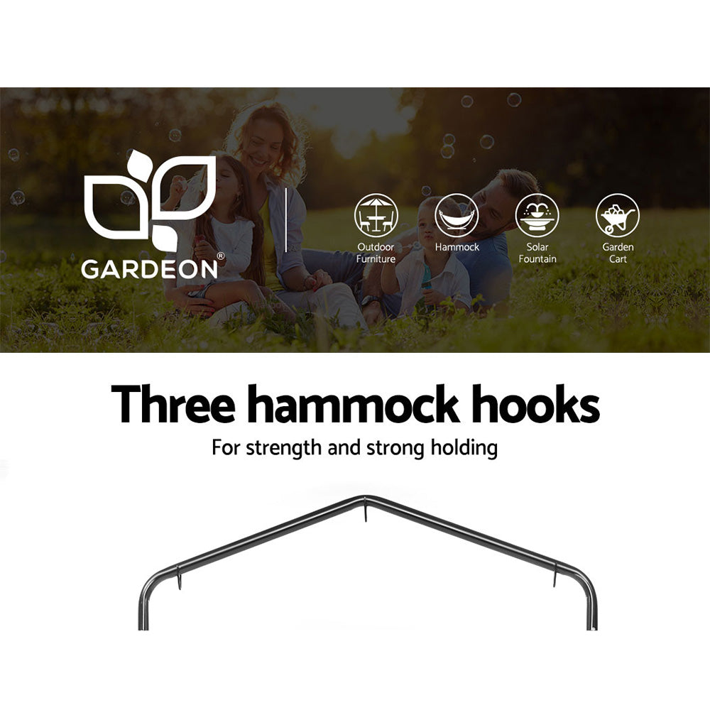 Outdoor Hammock Chair with Stand Hanging Hammock with Pillow Cream