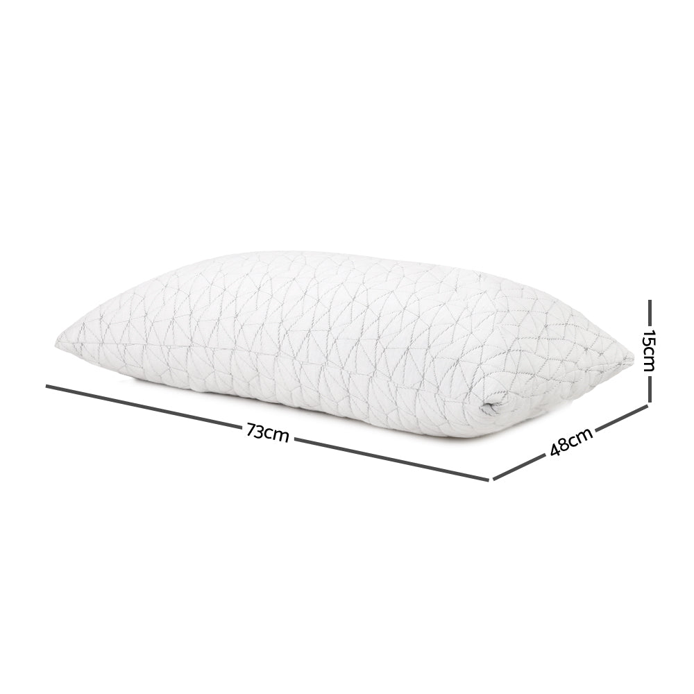 Set of 2 Rayon Single Memory Foam Pillow