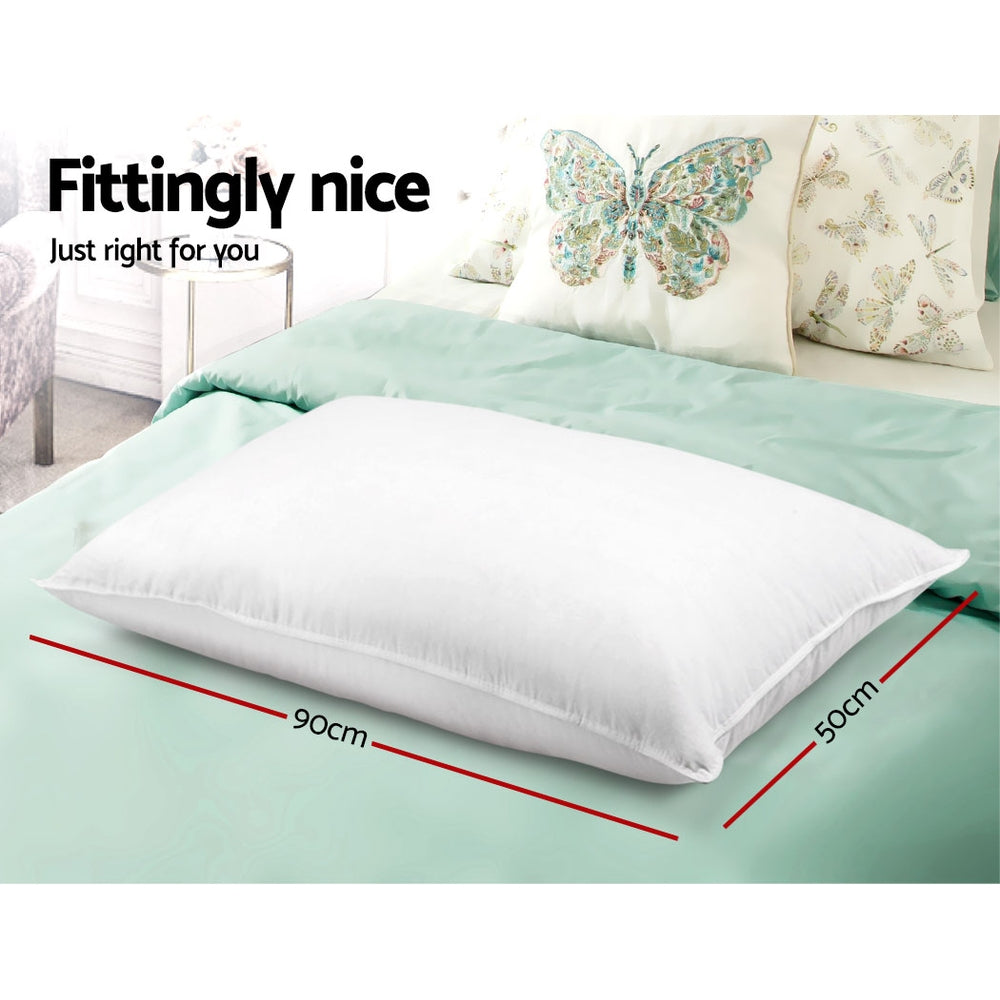 Bedding King Size 4 Pack Bed Pillow - Microfibre Filling