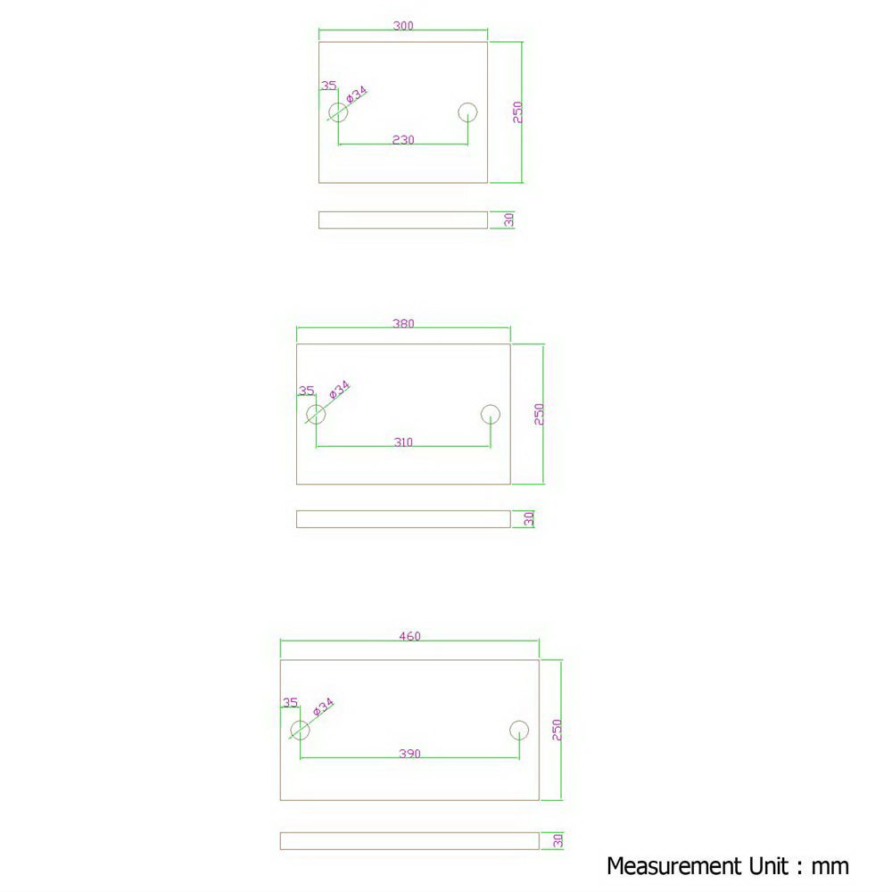 Industrial Rustic Asymmetric Shelving - 3 Shelves