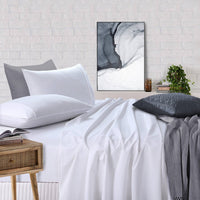 100% Egyptian Cotton Vintage Washed 500TC White Double Bed Sheets Set