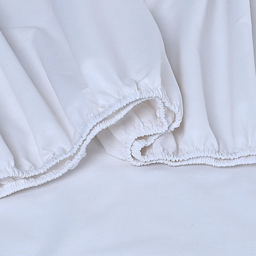 100% Egyptian Cotton Vintage Washed 500TC White 50 cm deep Mega King Bed Sheets Set