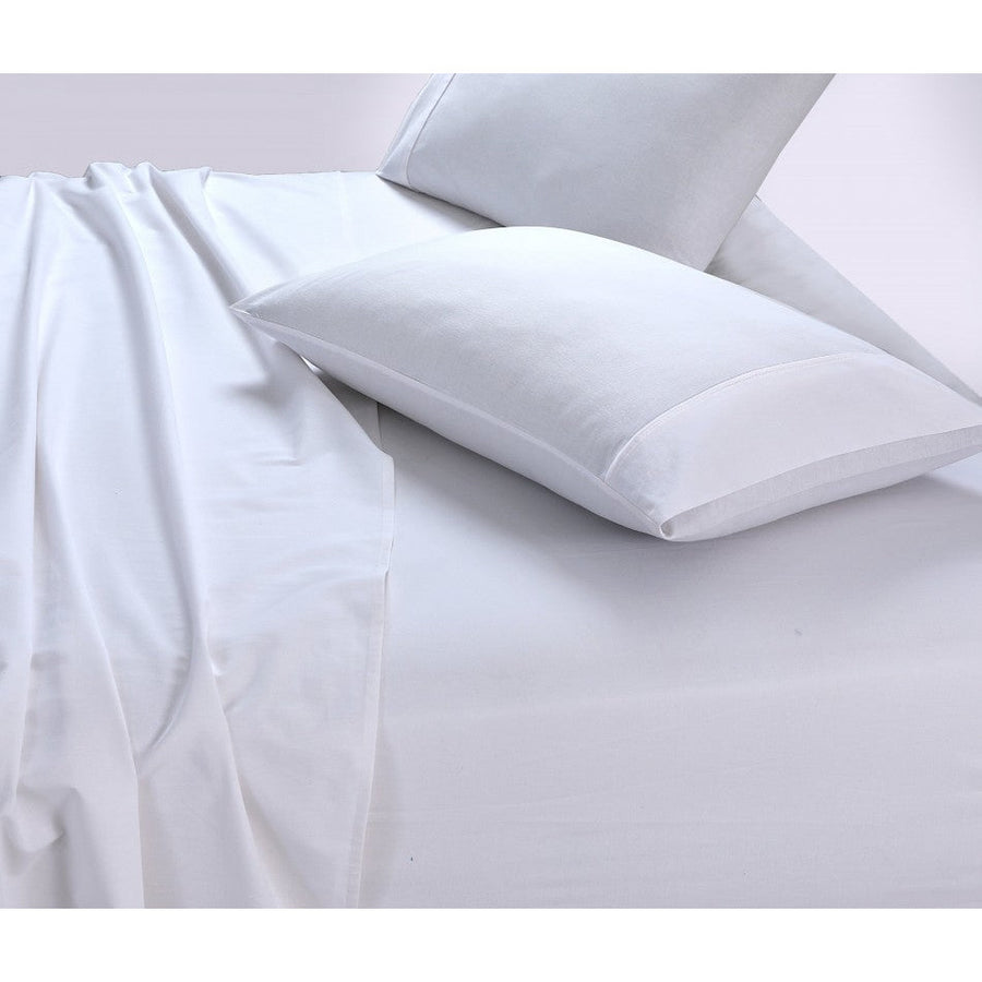 100% Egyptian Cotton Vintage Washed 500TC White 50cm Deep Mega Queen Bed Sheets Set