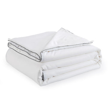 100% Silk Filled Eco-Lux Quilt 300GSM With Cotton Cover - White Double