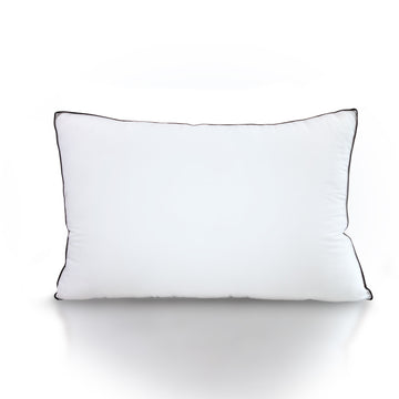 Silk Blend Pillow Hypoallergenic Gusset Cotton Cover Single Pack - White