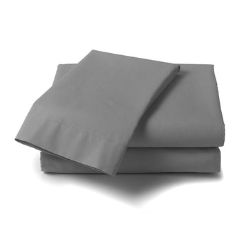 1000 Thread Count Cotton Blend Quilt Cover Set Premium Hotel Grade - King - Charcoal