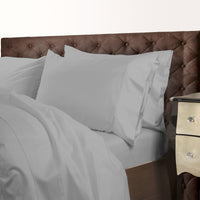1000 Thread Count Cotton Blend Quilt Cover Set Premium Hotel Grade - King - Silver