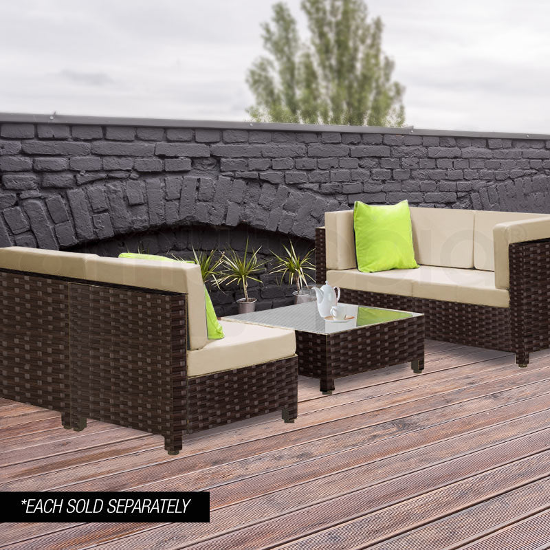1pc Sofa Outdoor Furniture Wicker Lounge Corner Garden Chair