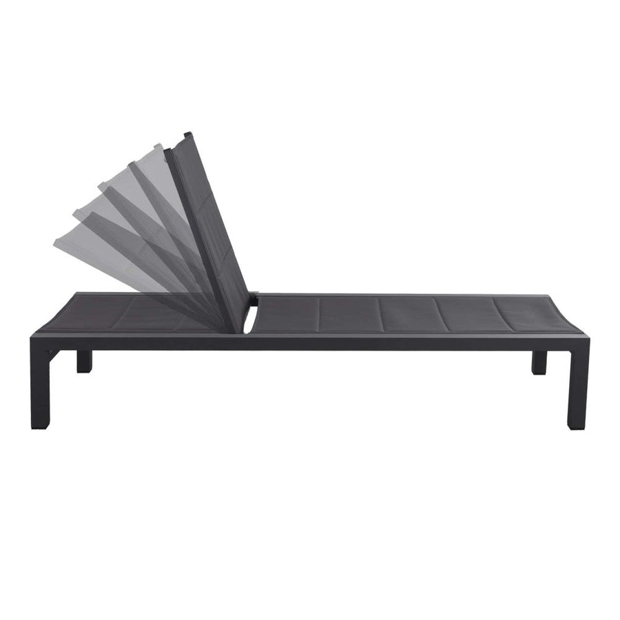 Adjustable Outdoor Sun Lounger in Aluminium Dark Grey