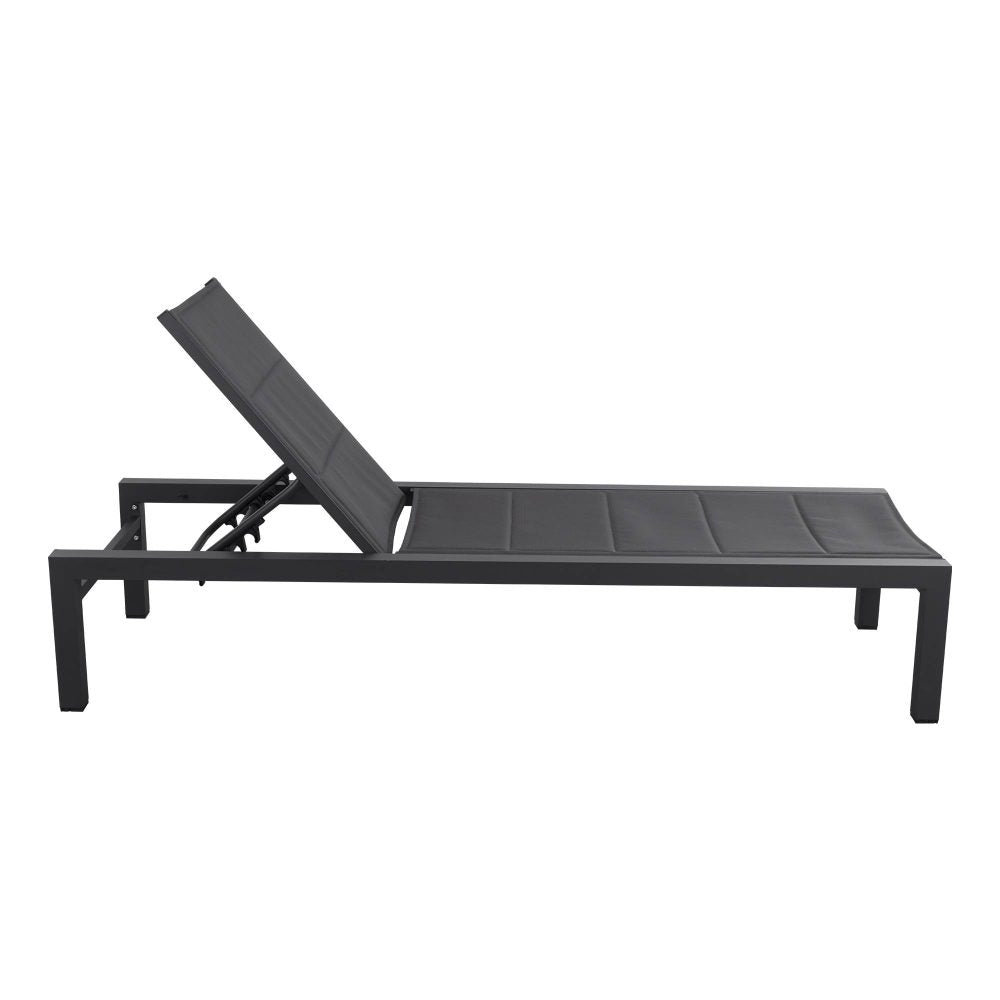 Adjustable Outdoor Sun Lounger in Aluminium Dark Grey