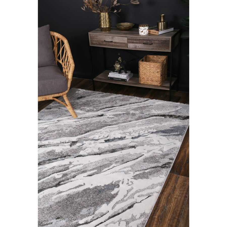 Yuzil Multi Abstract Wave Rug 120x170cm