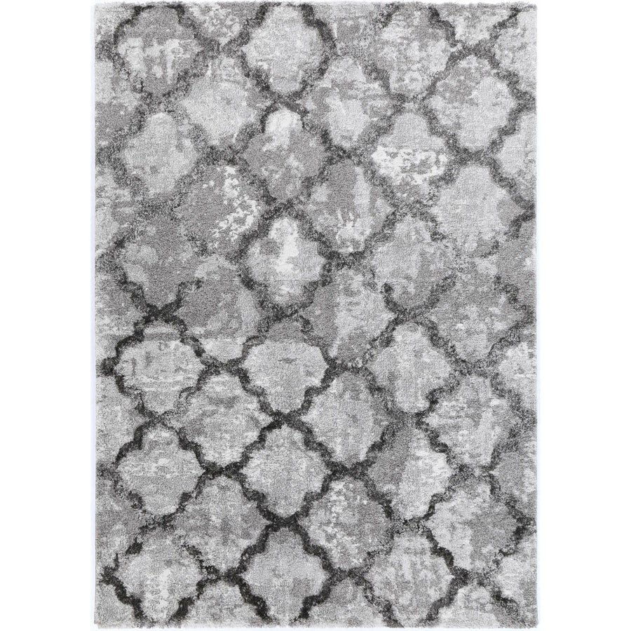 Yuzil Grey Lattice Rug 120x170cm