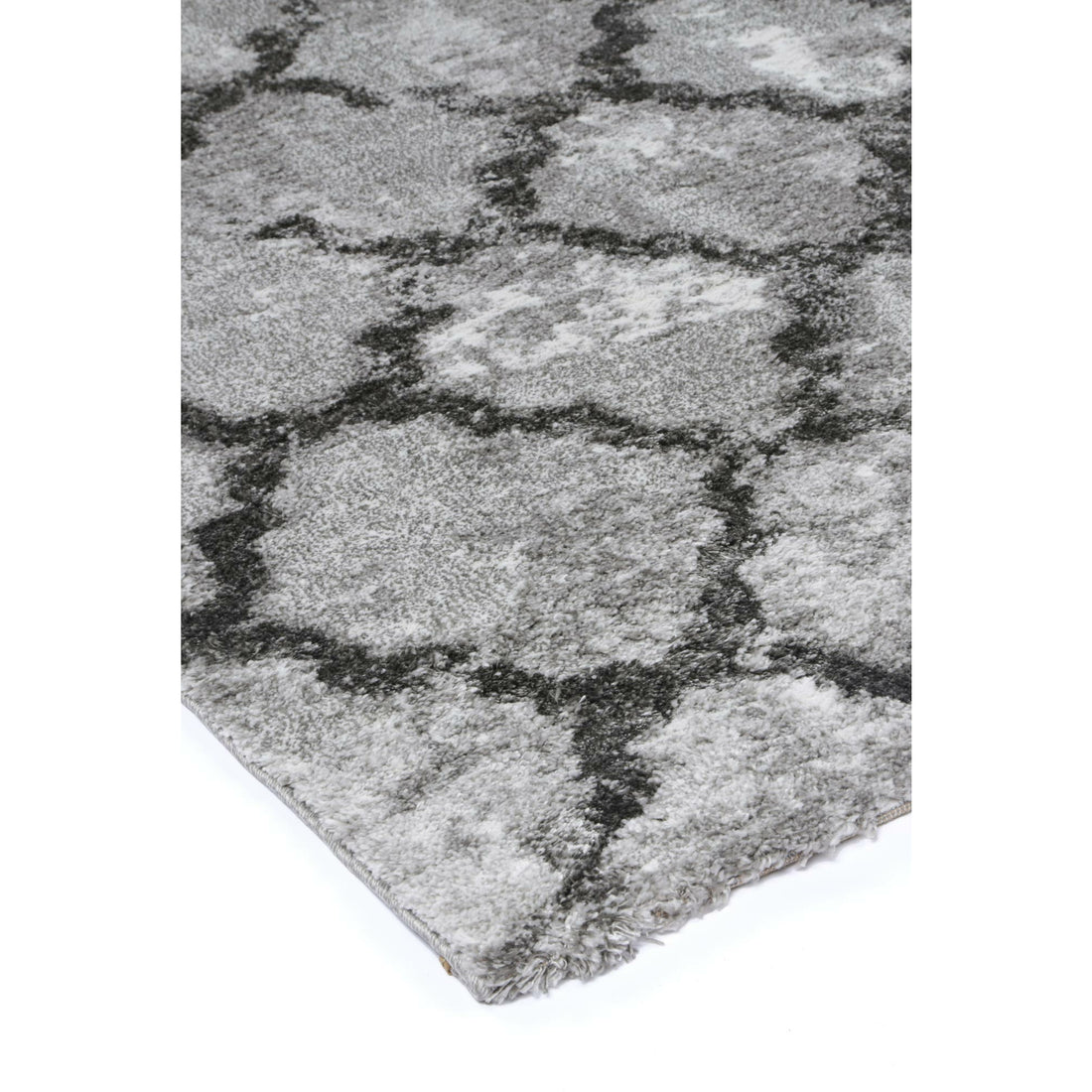 Yuzil Grey Lattice Rug 120x170cm