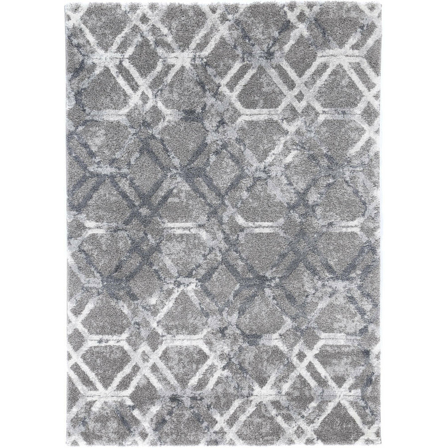 Yuzil Blue Lattice Rug 120x170cm