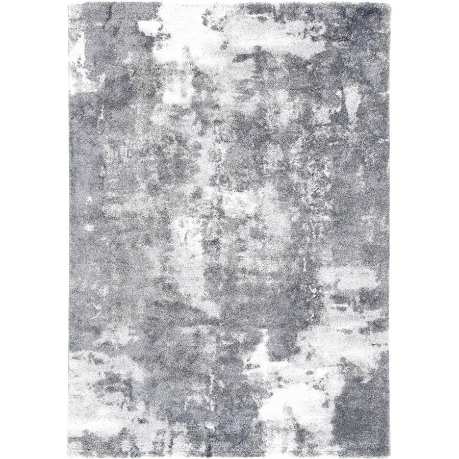 Yuzil Grey White Abstract Rug 160x230cm