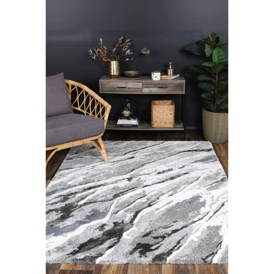 Yuzil Multi Abstract Wave Rug 160x230cm