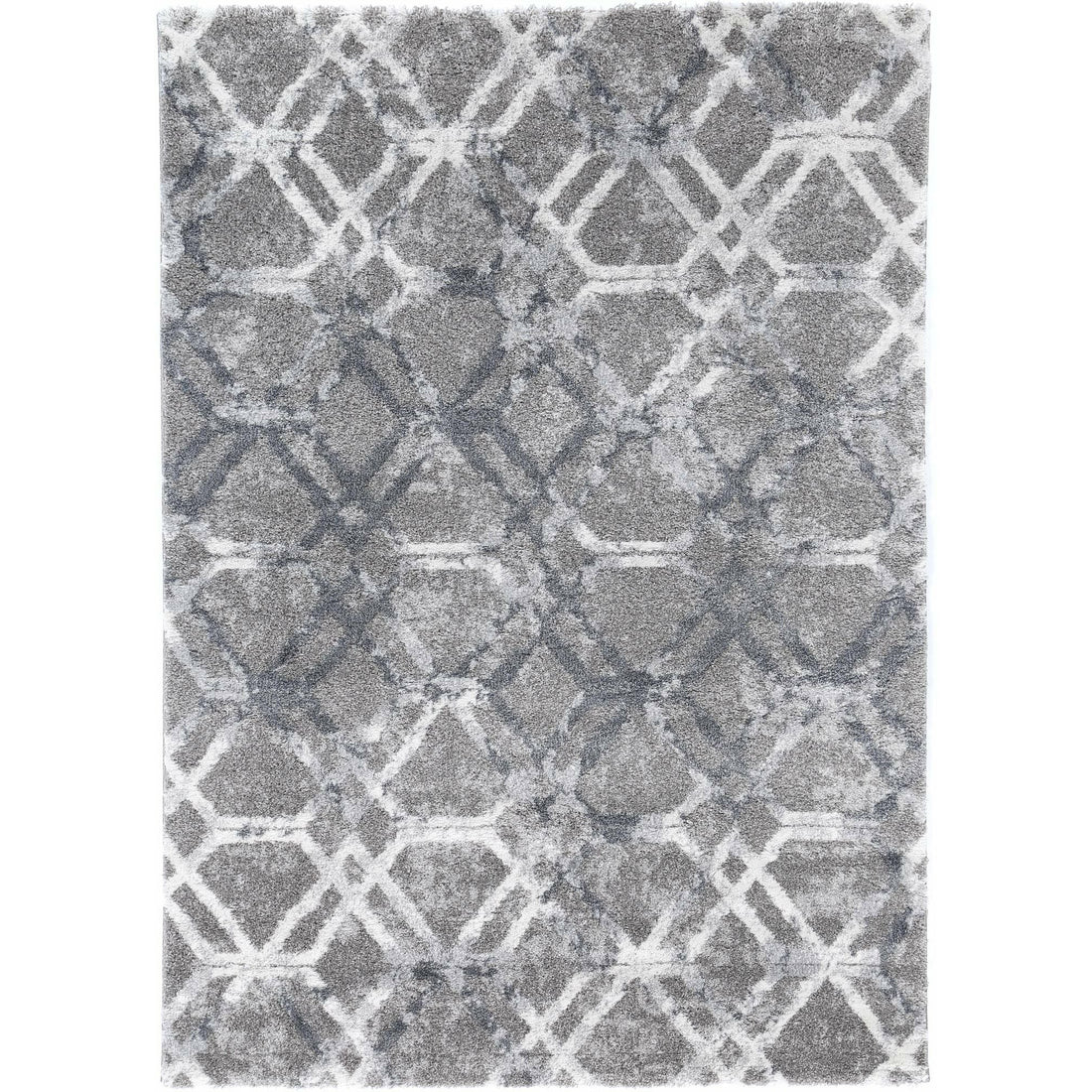 Yuzil Blue Lattice Rug 160x230cm