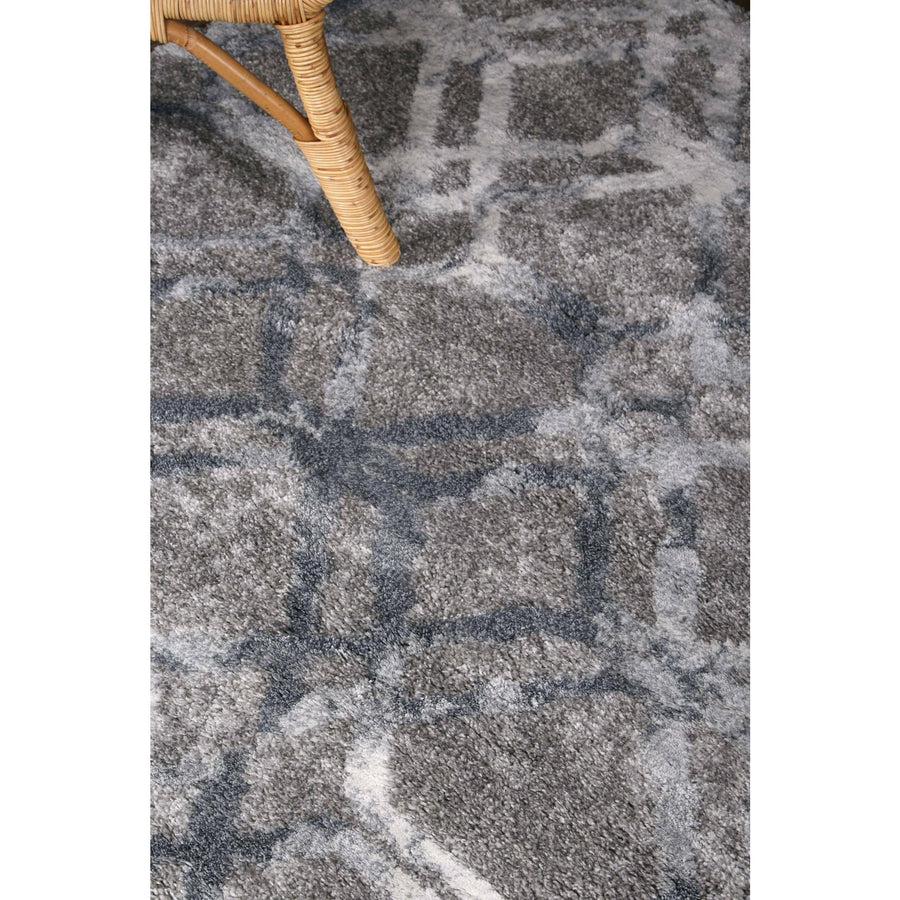 Yuzil Blue Lattice Rug 160x230cm