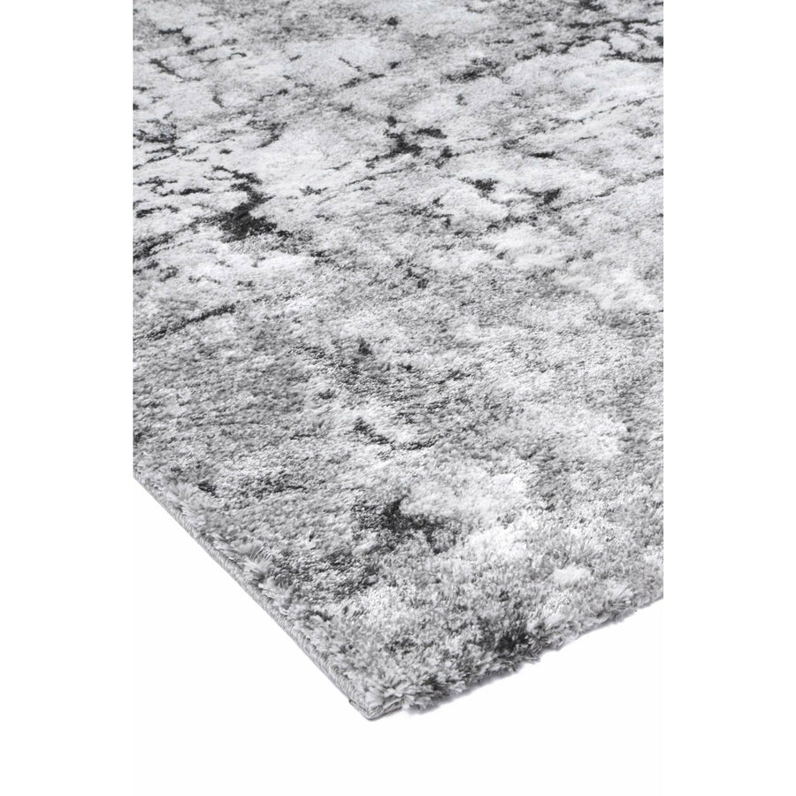 Yuzil Dark Grey Transitional Floral Rug 160x230cm