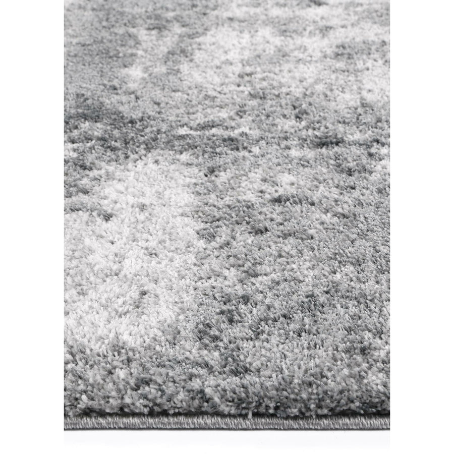 Yuzil Grey White Abstract Rug 200x290cm