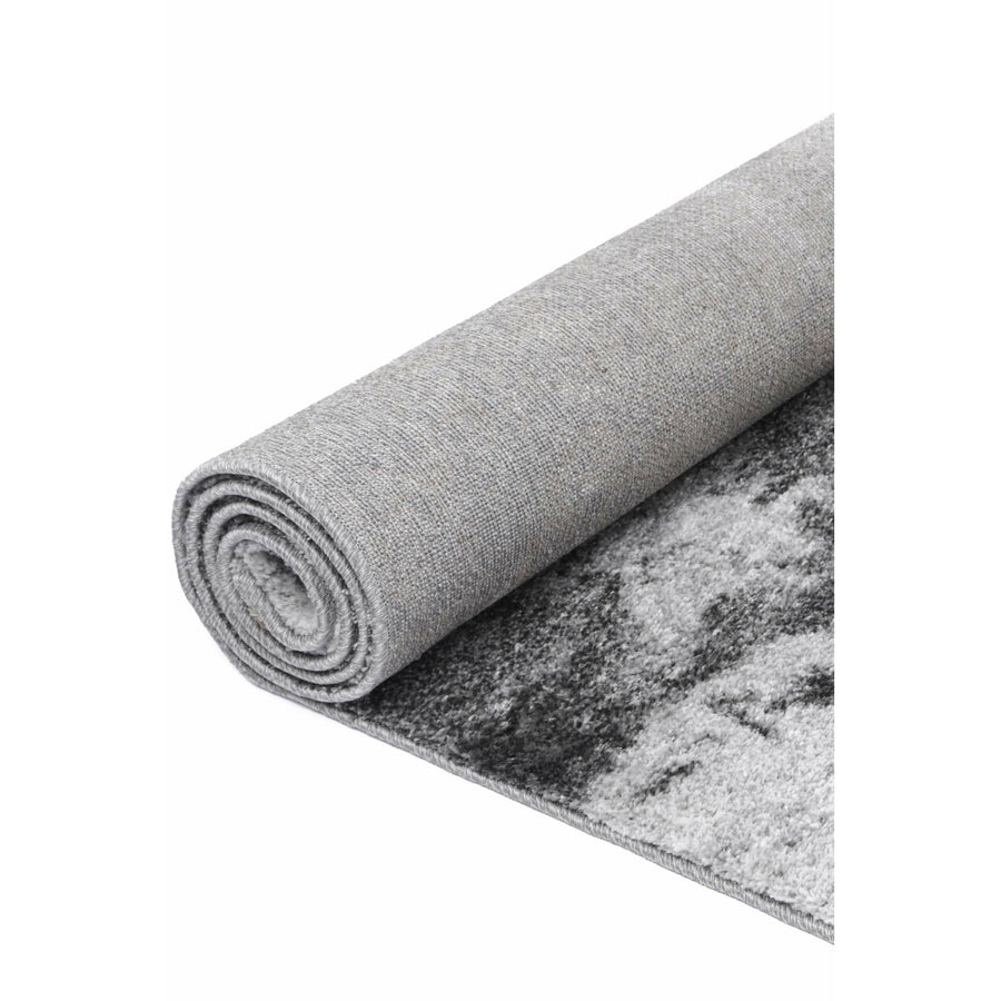 Yuzil White Grey Abstract Rug 200x290cm