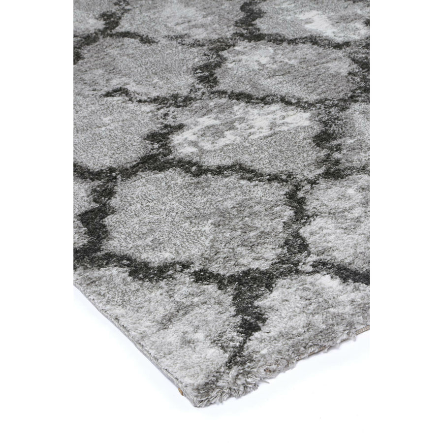 Yuzil Grey Lattice Rug 200x290cm