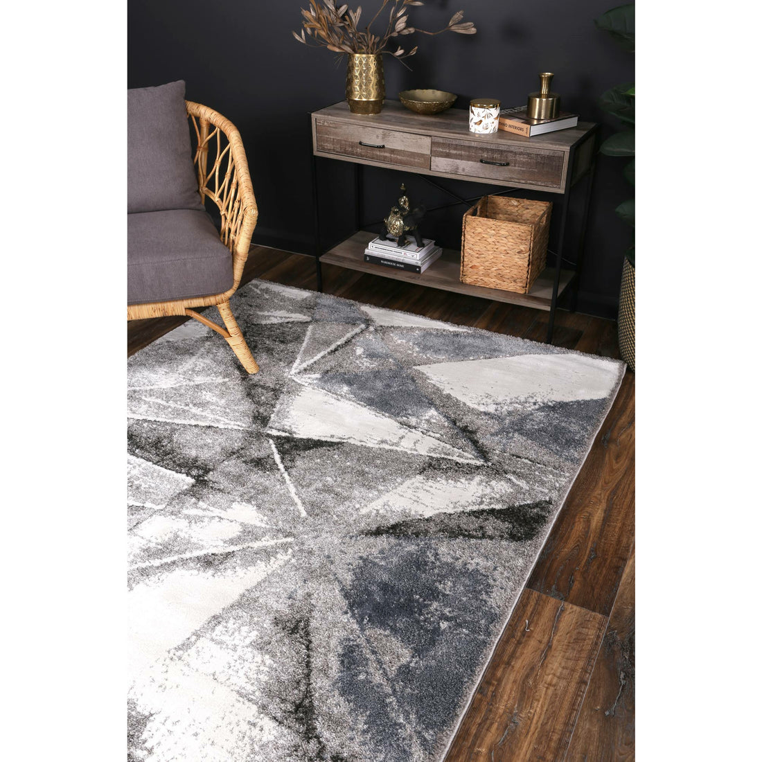 Yuzil Multi Triangle Abstract Rug 240x330cm