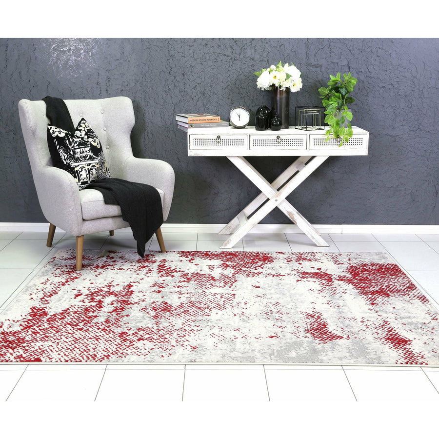 Allure Modern Abstract Red Rug 160x220 cm