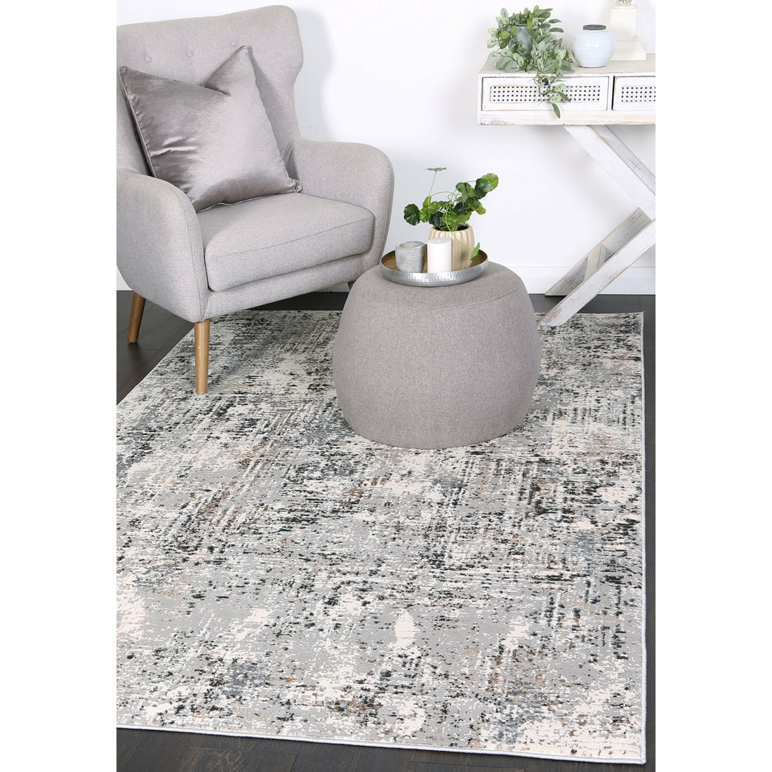 Amelia Grey Modern Rug 160x230 cm