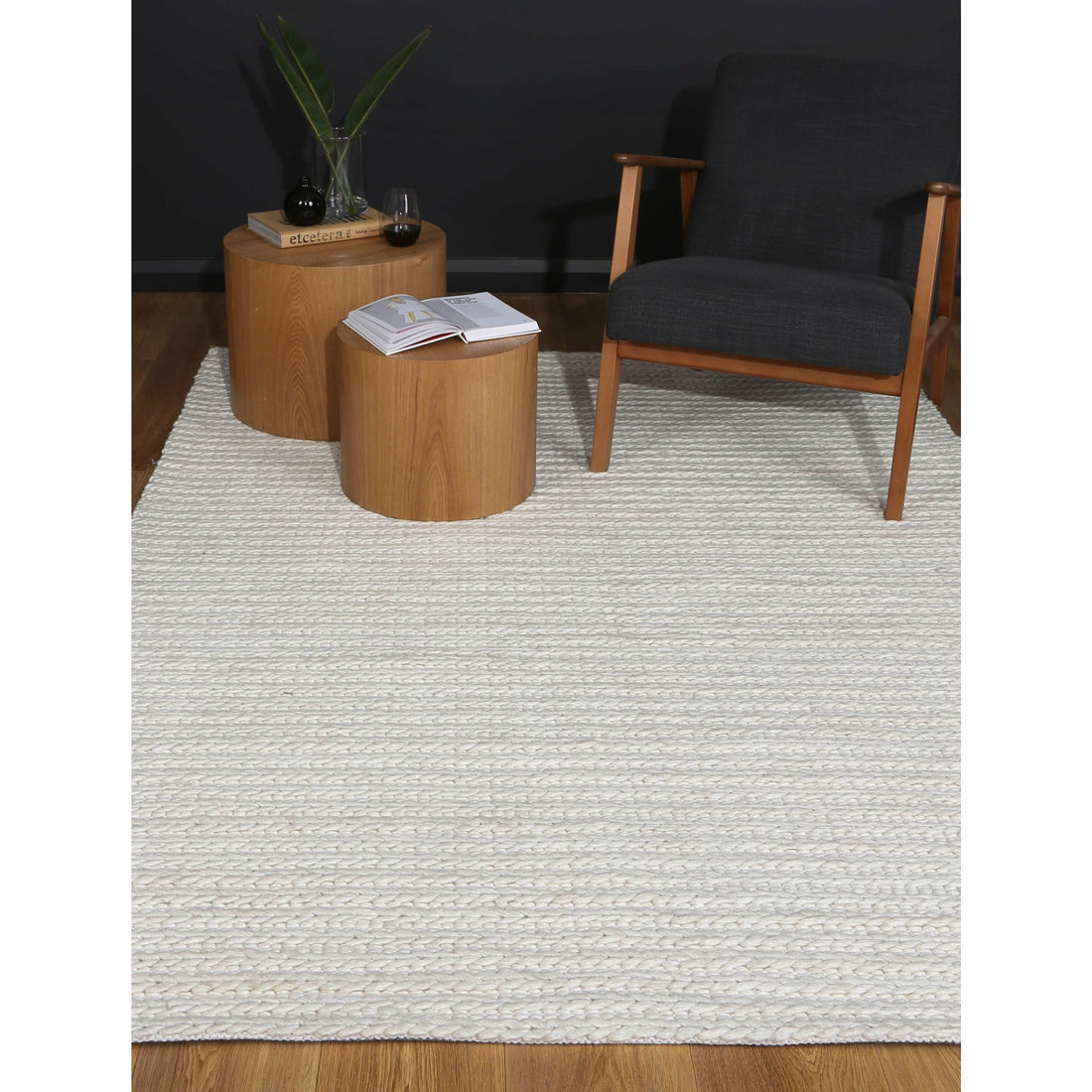 Zayna Cue White Wool Blend Rug 160x230cm