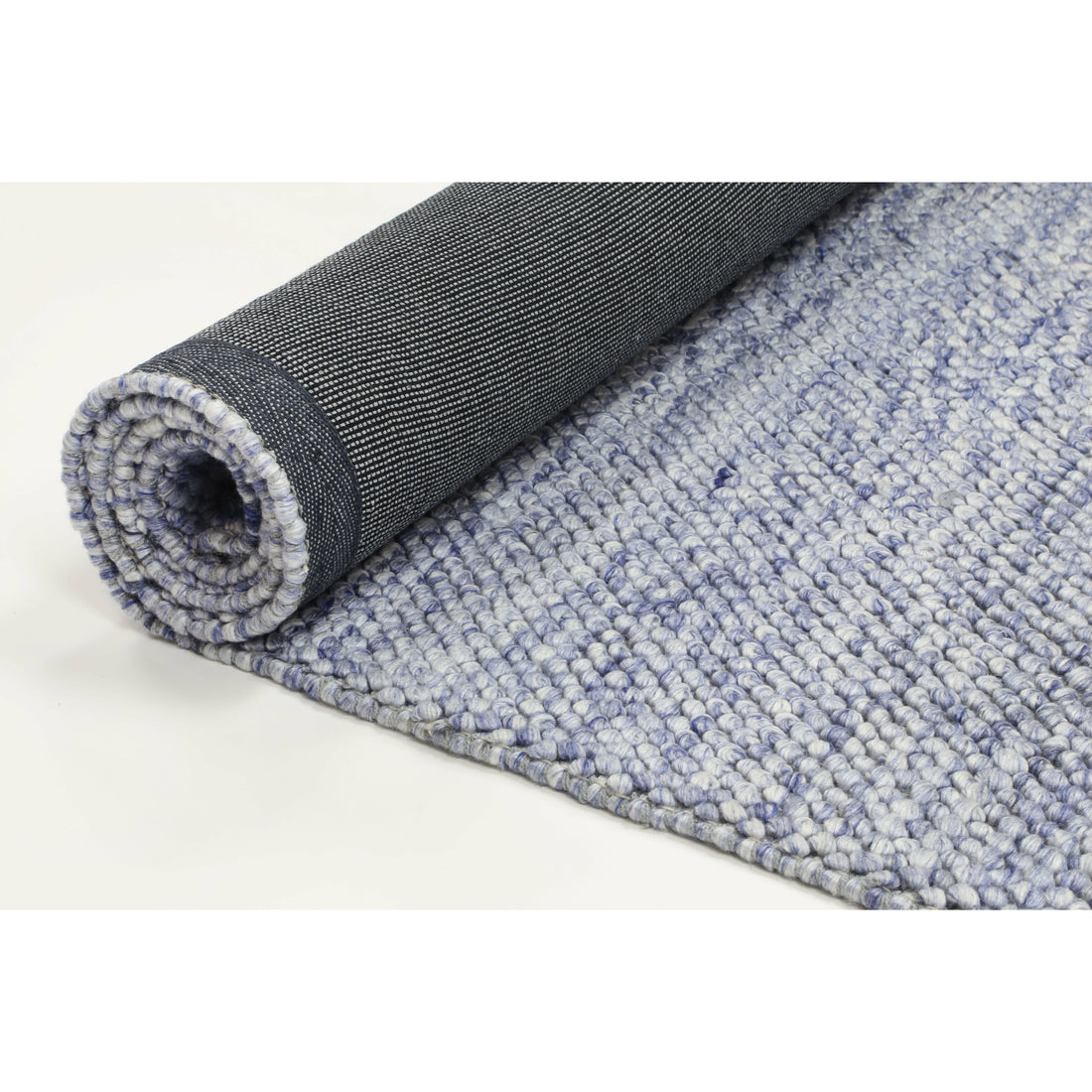 Zayna Loopy Blue Wool Blend Rug 160x230cm