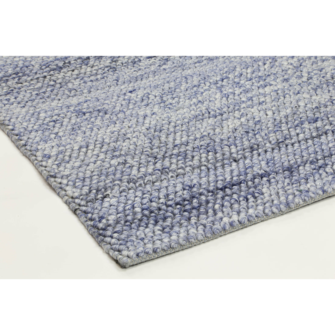 Zayna Loopy Blue Wool Blend Rug 240x330cm