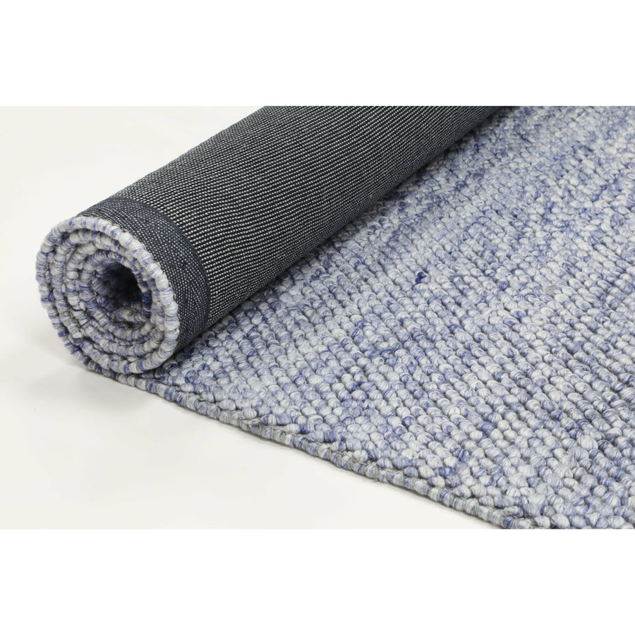 Zayna Loopy Blue Wool Blend Rug 240x330cm