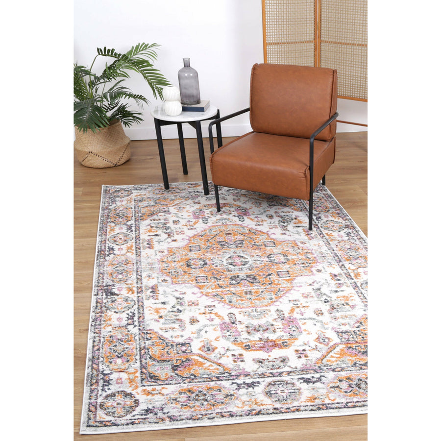 Windsor Medallion Rustic Rug 80x300cm