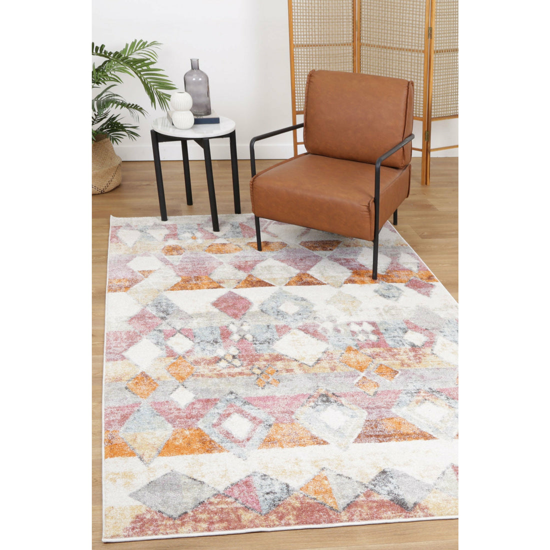 Windsor Tiled Multi Rug 80x300cm